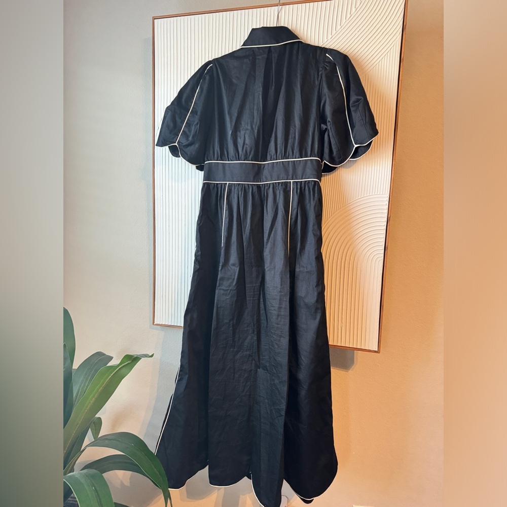 FARM Rio Black Dress with White Contrast Detail - Picture 12 of 12